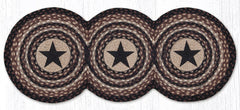 TCP-313 Black Stars Tri Circle Table Runner