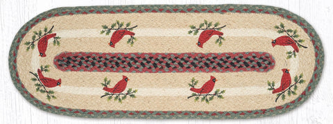 TR-025 Holly Cardinal Oval Table Runner