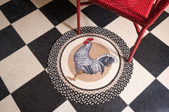 RP-430 Rooster Round Rug