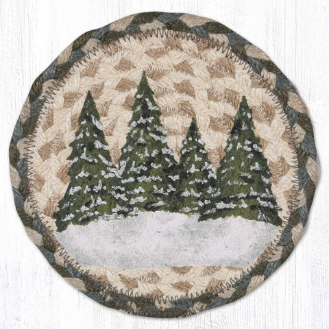 LC-419 Holiday Village Trees Trivet 7