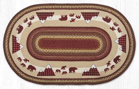 Bear Paw Round Braided Rug