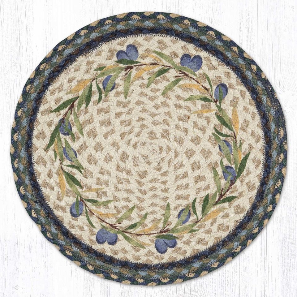 PM-RP-503 Olive Border Round Placemat