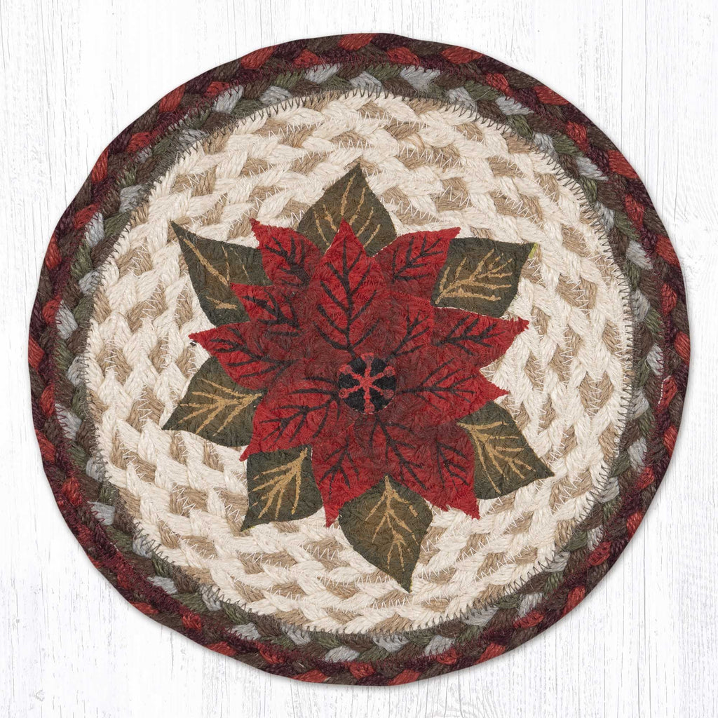 MSPR-417 Primitive Poinsettia 10" Trivet