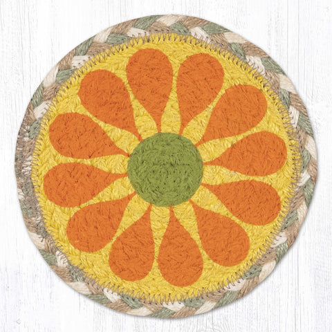 LC-858 Orange Graphic Flower Trivet