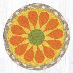 LC-858 Orange Graphic Flower Trivet