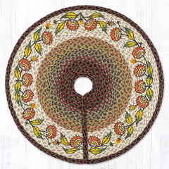 TSP-081 Holiday Floral Printed Tree Skirt Round 30"x30"