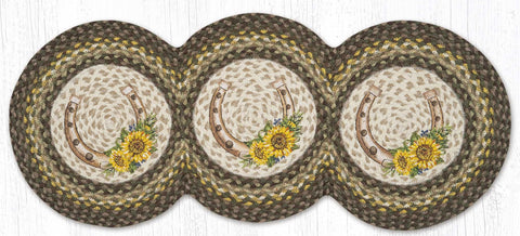 TCP-793 Horseshoe Sunflower Tri Circle Table Runner