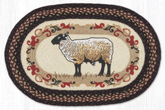 OP-344 Lamb Patch Oval Rug